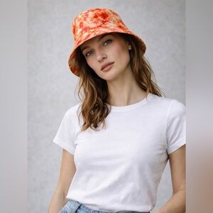 🎨 NWOT! Orange Tie Dye Bucket Hat